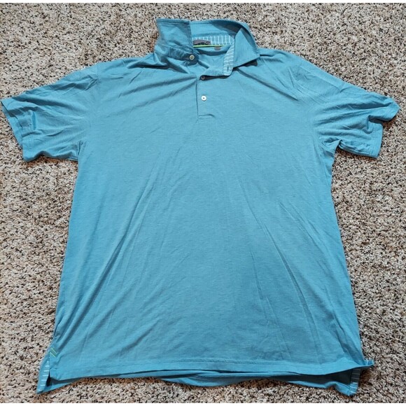 Tasc Mens Teal Cloud Lightweight Short Sleeve Polo Size XL EUC - Picture 1 of 6